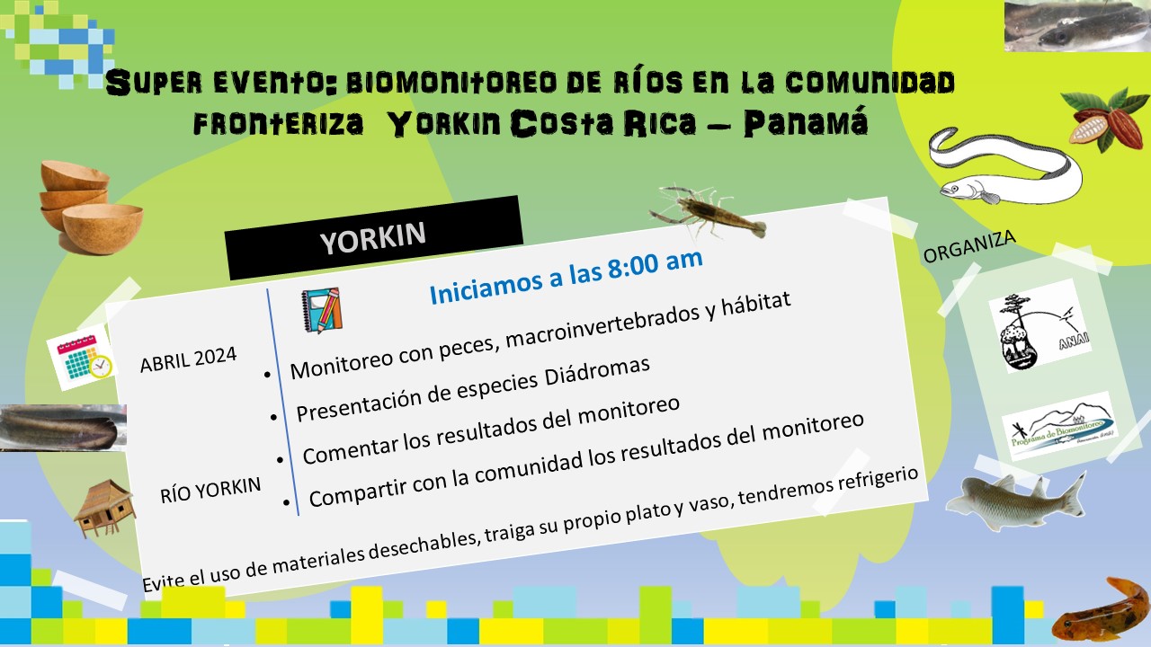 Super Evento: Biomonitoreo de Rios en la Communidad Fronteriza Yorkin Costa Rica-Panama